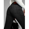 image:imageSidefeel Womens Skinny Jeans Straight Leg High Waisted Stretchy Ankle Denim Pants with Patch PocketsBlack