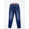 image:imageSidefeel Womens Skinny Jeans Straight Leg High Waisted Stretchy Ankle Denim Pants with Patch PocketsDark Blue