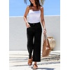 image:imageSidefeel Womens Straight Leg Jeans High Waisted Stretchy Jeans Zimbaplatinum Wide Leg Ankle Denim Pants with PocketsBlack