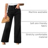 image:imageSidefeel Womens Straight Leg Jeans High Waisted Stretchy Jeans Zimbaplatinum Wide Leg Ankle Denim Pants with PocketsBlack