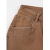 image:imageSidefeel Womens Straight Leg Jeans High Waisted Stretchy Jeans Zimbaplatinum Wide Leg Ankle Denim Pants with PocketsBrown