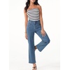 image:imageSidefeel Womens Straight Leg Jeans High Waisted Stretchy Jeans Zimbaplatinum Wide Leg Ankle Denim Pants with PocketsMist Blue