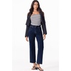 image:imageSidefeel Womens Straight Leg Jeans High Waisted Stretchy Jeans Zimbaplatinum Wide Leg Ankle Denim Pants with PocketsNavy Blue