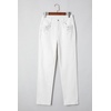 image:imageSidefeel Womens Straight Leg Jeans High Waisted Stretchy Rhinestone Wide Leg Denim PantsWhite