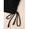 image:imageSidefeel Womens Summer Crochet Tank Tops V Neck Hollow Out Knit Sleeveless Beach Cover Ups TopBlack