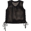 image:imageSidefeel Womens Summer Crochet Tank Tops V Neck Hollow Out Knit Sleeveless Beach Cover Ups TopBlack
