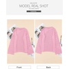 image:imageSidefeel Womens Summer Sweaters 2026 Lightweight Casual Long Sleeve Crochet Tops Hollow Out Knit Pullover ClothingPink