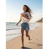 image:imageSidefeel Womens Summer Sweaters 2026 Lightweight Casual Long Sleeve Crochet Tops Hollow Out Knit Pullover ClothingRainbow