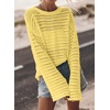 image:imageSidefeel Womens Summer Sweaters 2026 Lightweight Casual Long Sleeve Crochet Tops Hollow Out Knit Pullover ClothingYellow