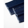 image:imageSidefeel Womens Wide Leg Baggy Capri Jeans High Waisted Straight Leg Stretchy Raw Hem Cropped Denim Pants with PocketsBluing