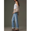image:imageSidefeel Womens Wide Leg Cuffed Jeans High Waisted Baggy Stretchy Denim Pants with PocketsLight Blue