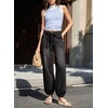 image:imageSidefeel Womens Wide Leg Jeans High Waisted Drawstring Baggy Stretchy Trendy Harem Loose Ankle Denim PantsBlack
