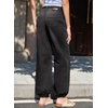 image:imageSidefeel Womens Wide Leg Jeans High Waisted Drawstring Baggy Stretchy Trendy Harem Loose Ankle Denim PantsBlack
