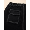image:imageSidefeel Womens Wide Leg Jeans High Waisted Elastic Stretchy Trendy Drawstring Baggy Pull On Denim Pants with Oversized FitBlack