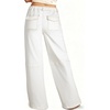 image:imageSidefeel Womens Wide Leg Jeans High Waisted Elastic Stretchy Trendy Drawstring Baggy Pull On Denim Pants with Oversized FitCream White
