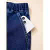 image:imageSidefeel Womens Wide Leg Jeans High Waisted Elastic Stretchy Trendy Drawstring Baggy Pull On Denim Pants with Oversized FitDark Blue