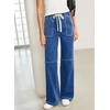 image:imageSidefeel Womens Wide Leg Jeans High Waisted Elastic Stretchy Trendy Drawstring Baggy Pull On Denim Pants with Oversized FitLight Blue