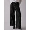 image:imageSidefeel Womens Wide Leg Jeans High Waisted Seamed Front Stretchy Straight Leg Trendy Baggy Loose Denim Pants with Pockets Black Size 10