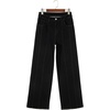 image:imageSidefeel Womens Wide Leg Jeans High Waisted Seamed Front Stretchy Straight Leg Trendy Baggy Loose Denim Pants with Pockets Black Size 10