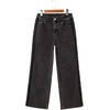 image:imageSidefeel Womens Wide Leg Jeans High Waisted Straight Leg Stretchy Patchwork Side Panel Denim Pants with PocketsBlack
