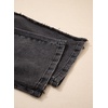 image:imageSidefeel Womens Wide Leg Jeans High Waisted Straight Leg Stretchy Patchwork Side Panel Denim Pants with PocketsBlack