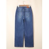 image:imageSidefeel Womens Wide Leg Jeans High Waisted Stretchy Baggy Boyfriend Denim PantsDark Blue