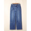 image:imageSidefeel Womens Wide Leg Jeans High Waisted Stretchy Baggy Boyfriend Denim PantsDark Blue