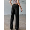 image:imageSidefeel Womens Wide Leg Jeans High Waisted Stretchy Baggy Denim PantsBlack