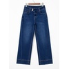 image:imageSidefeel Womens Wide Leg Jeans High Waisted Stretchy Baggy Denim PantsDark Blue