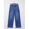 image:imageSidefeel Womens Wide Leg Jeans High Waisted Stretchy Baggy Side Seam Denim Pants with Slanted PocketsBlue