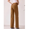 image:imageSidefeel Womens Wide Leg Jeans High Waisted Stretchy Baggy Trendy Denim PantsBrown
