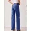 image:imageSidefeel Womens Wide Leg Jeans High Waisted Stretchy Baggy Trendy Denim PantsDark Blue
