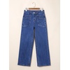 image:imageSidefeel Womens Wide Leg Jeans High Waisted Stretchy Baggy Trendy Denim PantsDark Blue