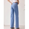 image:imageSidefeel Womens Wide Leg Jeans High Waisted Stretchy Baggy Trendy Denim PantsLight Blue