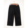 image:imageSidefeel Womens Wide Leg Jeans High Waisted Stretchy Cropped Ankle Capri Rolled Hem Denim PantsBlack
