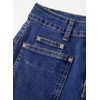 image:imageSidefeel Womens Wide Leg Jeans High Waisted Stretchy Jeans Straight Leg Loose Fit Ankle Denim Pants with PocketsDark Blue
