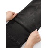 image:imageSidefeel Womens Wide Leg Jeans High Waisted Stretchy Patchwork Loose Denim Pants with PocketsBlack