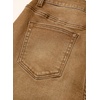 image:imageSidefeel Womens Wide Leg Jeans High Waisted Stretchy Patchwork Loose Denim Pants with PocketsBrown