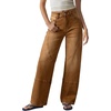 image:imageSidefeel Womens Wide Leg Jeans High Waisted Stretchy Patchwork Loose Denim Pants with PocketsBrown