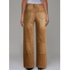 image:imageSidefeel Womens Wide Leg Jeans High Waisted Stretchy Patchwork Loose Denim Pants with PocketsBrown