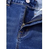 image:imageSidefeel Womens Wide Leg Jeans High Waisted Stretchy Patchwork Loose Denim Pants with PocketsDark Blue
