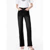 image:imageSidefeel Womens Wide Leg Jeans High Waisted Stretchy Raw Hem Zimbaplatinum Denim PantsBlack