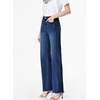 image:imageSidefeel Womens Wide Leg Jeans High Waisted Stretchy Raw Hem Zimbaplatinum Denim PantsBluing