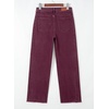 image:imageSidefeel Womens Wide Leg Jeans High Waisted Stretchy Raw Hem Zimbaplatinum Denim PantsBurgundy