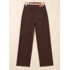 image:imageSidefeel Womens Wide Leg Jeans High Waisted Stretchy Raw Hem Zimbaplatinum Denim PantsCoffee
