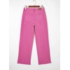 image:imageSidefeel Womens Wide Leg Jeans High Waisted Stretchy Raw Hem Zimbaplatinum Denim PantsHot Pink