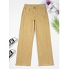 image:imageSidefeel Womens Wide Leg Jeans High Waisted Stretchy Raw Hem Zimbaplatinum Denim PantsKhaki