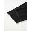 image:imageSidefeel Womens Wide Leg Jeans High Waisted Stretchy Raw Hem Zimbaplatinum Denim PantsSolid Black