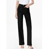 image:imageSidefeel Womens Wide Leg Jeans High Waisted Stretchy Raw Hem Zimbaplatinum Denim PantsSolid Black