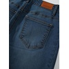 image:imageSidefeel Womens Wide Leg Jeans High Waisted Stretchy Raw Hem Zimbaplatinum Denim PantsVintage Blue